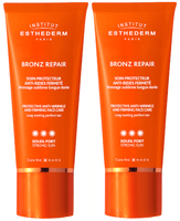 institut esthederm bronz repair crema solar facial antiarrugas sol fuerte 2x50 ml