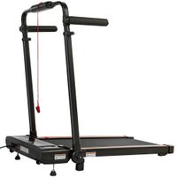 sportnow cinta de correr plegable con escritorio extraible 25hp 1-12 kmh pantalla led manillar y soporte para movil negro