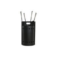 chimenea set 4 acero inox 11x2x62 negro