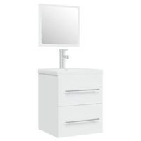 mueble de bano con lavabo madera contrachapada blanco