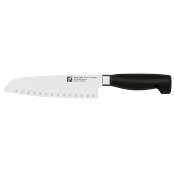 Zwilling 31119-181-0, Cuchillo Santoku De Acero Inoxidable, Hoja De Alta Precisión, Blanco/negro
