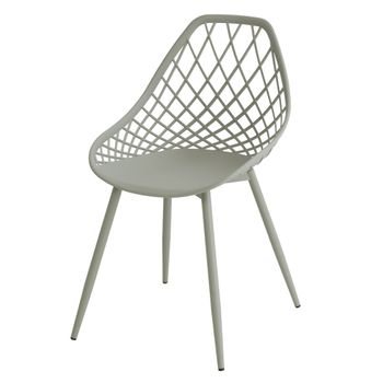Silla de comedor y cocina de polipropileno menta.