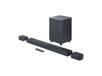 Barra de sonido - JBL Bar 800, Bluetooth, Subwoofer inalámbrico, 720 W, Altavoces envolventes desmontables, Wifi integrado, Canales 5.1.2, Negro
