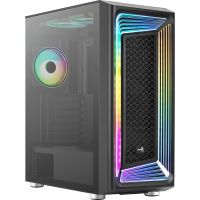 aerocool interstellar torre atx rgb cristal templado usb 30 negra
