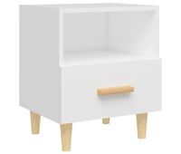 vidaxl mesita de noche color blanco 40x35x47 cm