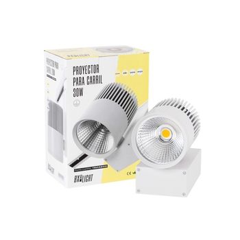 Foco de carril led 30w 2700lm cri90 4200ºk trifásico ugr17 50.000h