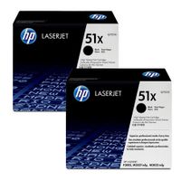 original multipack hp laserjet p3005x printer toner cartridges 2 pack -q7551x