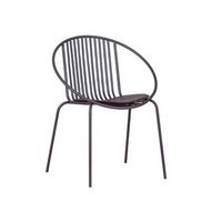 silla metalica apta para exterior 66x54x83cm - negro