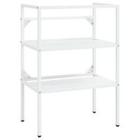 estructura de lavabo de hierro blanco 59x38x83 cm
