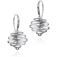 jorge revilla pendientes pendientes de gancho con lineas organicas en plata de ley 925 para mujer