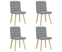 vidaxl sillas de comedor 4 unidades tela gris claro