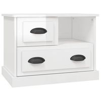 mesita de noche blanco brillante 60x39x45 cm vidaxl