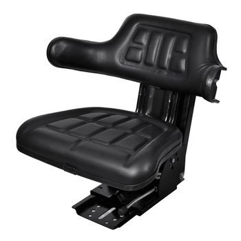 Asiento De Tractor Con Suspensión Negro Vidaxl