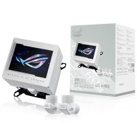asus rog ryujin iii wb white edition bloque de agua para cpu con pantalla full color lcd 35 blanco
