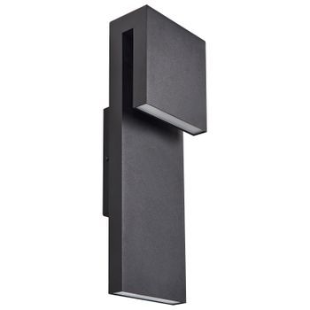 Lámpara De Pared Moderna Led Para Exterior Aplique De Metal Hierro Vidrio Negro Mate Limonlu