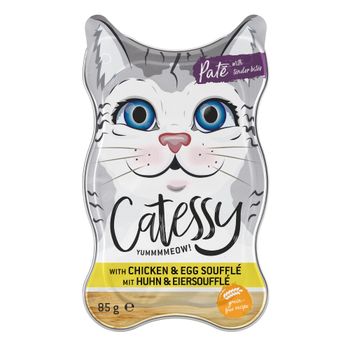 Catessy paté para gatos - Pollo con suflé de huevo (36 x 85 g) - Pack Ahorro