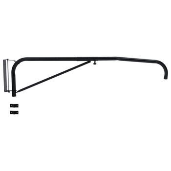 Soporte De Pared Para Manguera Ducha De Caballos Acero Negro Vidaxl