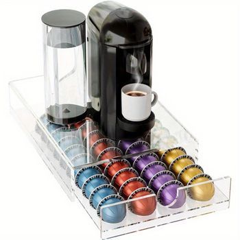 Organizador Acrílico Para Cápsulas De Café Nespresso Vertuo - Capacidad Para 40 Cápsulas