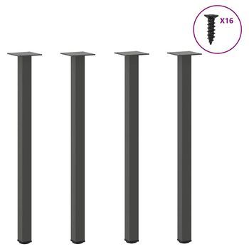 Patas Para Consola (4 Unidades), Antracita, 72-74 Cm, Acero Vidaxl