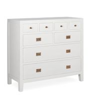 comoda de madera de mindi blanca anch 110 cm