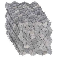baldosas de mosaico gris claro 30 x 30 cm marmol vidaxl