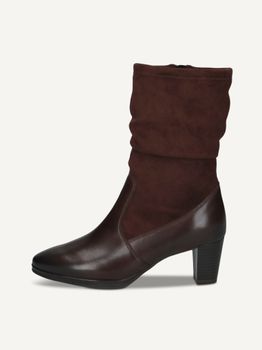 CAPRICE Bootie, brown, made of Leather and synthetic with Block heel, Size 36