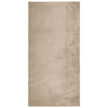 Alfombra De Pelo Corto Suave Lavable Huarte Arena 100x200 Cm Vidaxl