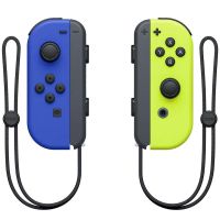 pareja de mandos nintendo joy-con azul y amarillo neon para switch
