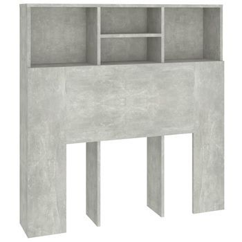 Mueble Cabecero，panel De Cabecero Gris Hormigón 100x19x103,5 Cm