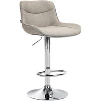 taburete de bar vonore en tela gris topo 51x49x85 cm clp