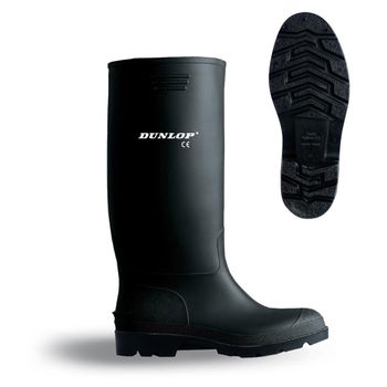 DUNLOP Pricemastor. Botas de agua clásicas impermeables, Negro, Talla 42