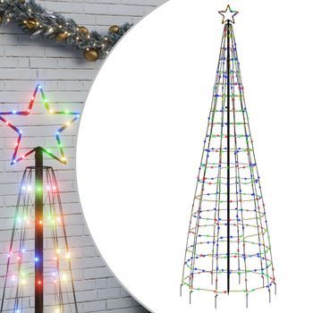 Árbol De Navidad Led Con Estacas 570 Leds De Colores 300 Cm Vidaxl