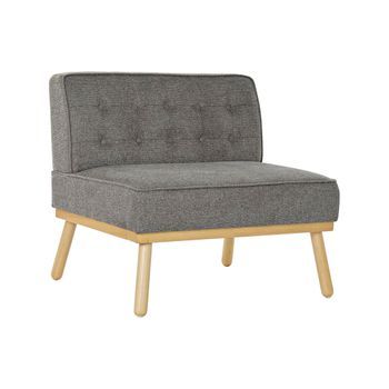 Sillón Dkd Home Decor Madera Marrón Lino Gris Oscuro (80 X 66 X 72 Cm)