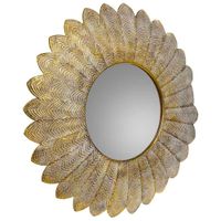espejo de pared de metal dorado