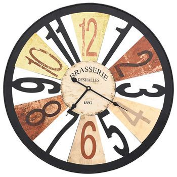 Reloj De Pared De Metal Multicolor 60 Cm Vidaxl