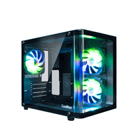 coolbox coolbox gaming caja matx gm100 vision usb32 gen1 sin fte  3 ventiladores argb rgb negro