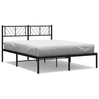cama matrimonial  cama para adultos  estructura de cama con cabecero metal negro 135x190 cm