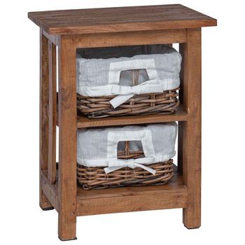 Mesa Lateral Marrón 38 X 28 X 50 Cm Madera Maciza De Caoba Vidaxl
