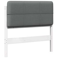 cabeceropanel de cabecero tapizado y gris claro 80 cm madera de pino macizo