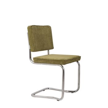 Silla en tela verde