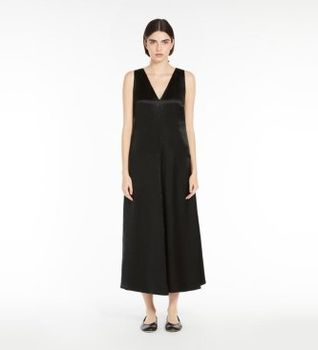 Weekend Max Mara para mujer. 2515221081600 Vestido Cima negro (42), Casual, Acetato, Sin mangas / Tirantes
