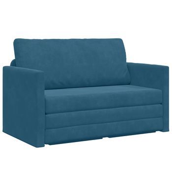 Sofá Cama Azul 124 X 71 X 78 Cm Terciopelo Vidaxl