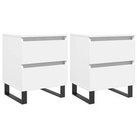 mesitas de noche 2 uds madera de ingenieria blanco 40x35x50 cm vidaxl