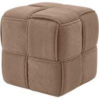 puf de cuerda forinta pana gris topo 40x40x40 cm clp
