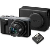 panasonic lumix dmc-tz80eb-s superzoom compact camera case  additional battery bundle - silver silver