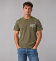 deus ex machina para hombre d263mts127 camiseta shield gd verde m casual manga corta algod243n reciclado
