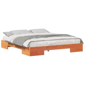 Cama Matrimonial | Cama Para Adulto | Estructura De Cama Marrón 200 X 200 Cm
