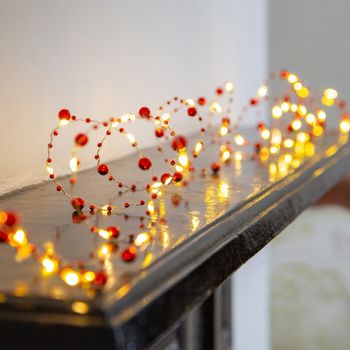 3M Red Berry String Lights - Battery Operated