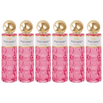 Pack De 6 Eau De Parfum Mujer Saphir Blush Impact 200 Ml
