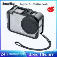 carcasa smallrig para dji osmo action 6 edicion avanzada con soporte para accesorios cubierta de lente marco protector con orificios de fijacion de 14-20
